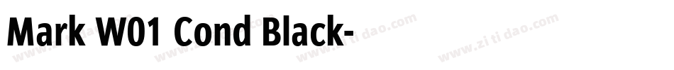 Mark W01 Cond Black字体转换